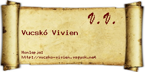 Vucskó Vivien névjegykártya